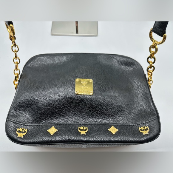 **Sale Alert ***EUC Vintage MCM made in Germany Black Crossbody with a dust bag - Picture 3 of 16